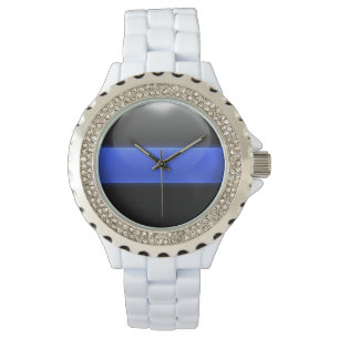 Thin Blue Line - Police Armbanduhr