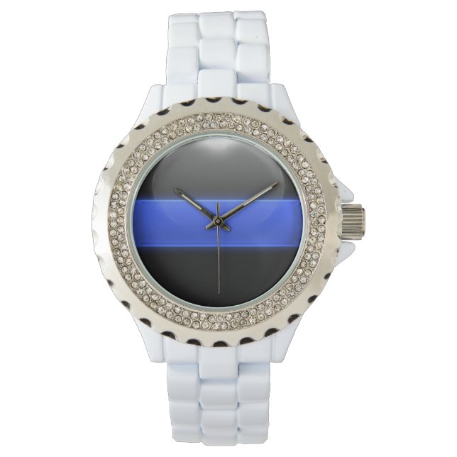 Thin Blue Line - Police Armbanduhr (Vorderseite)