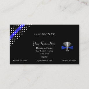 Thin Blue Line Police Communications Business Card Visitenkarte