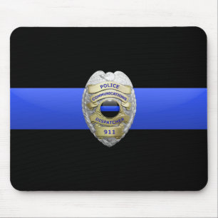 Thin Blue Line Police Dispatcher Abzeichen Mouse P Mousepad