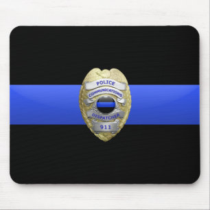 Thin Blue Line Police Dispatcher Abzeichen Mouse P Mousepad