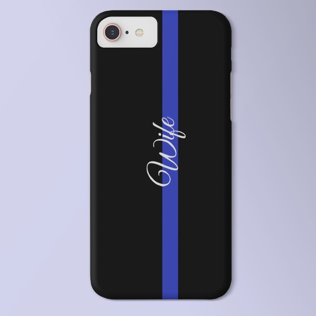 Thin Blue Line: Police Ehefrau iPhone 7 Plus Fall Case-Mate iPhone Hülle (Von Creator hochgeladen)
