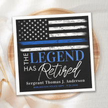 Thin Blue Line Police Legend Ruhestand