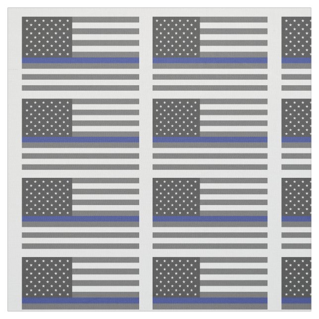 Thin Blue Line Police Lives Matter Fabric Stoff (Muster)