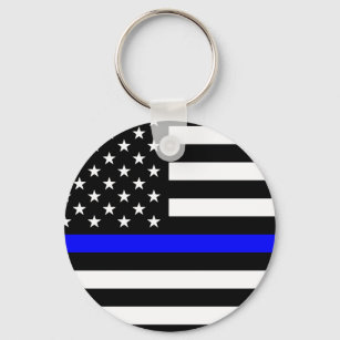 Thin Blue Line - Police Officer - American Flag Schlüsselanhänger