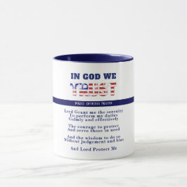 Thin Blue Line Police PRAYER US Law Enforcement Tasse