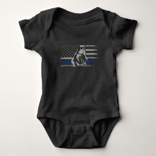 Thin Blue Line Polizei Belgisch Malinois Hund Baby Strampler