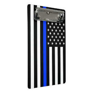 Thin Blue Line Polizei-Flagge Mini Klemmbrett
