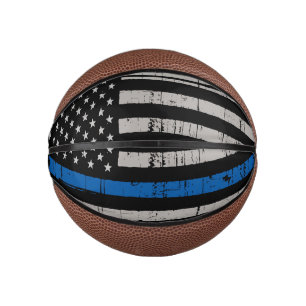 "Thin Blue Line"-Polizei Mini Basketball
