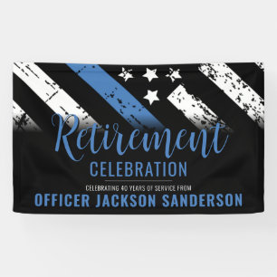 Thin Blue Line Polizei Polizeieinweisung Banner