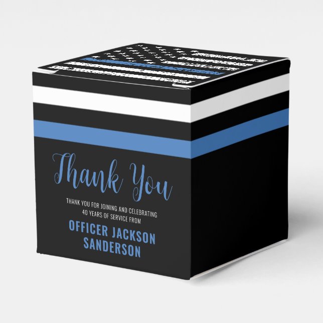 Thin Blue Line Polizei Polizeieinweisung Geschenkschachtel (Vorderseite)