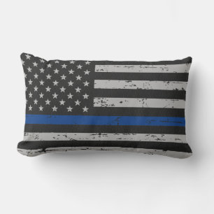 Thin Blue Line - Polizeibeamte - Strafverfolgung Lendenkissen