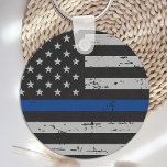 Thin Blue Line - Polizeichef - Amerikanische Flagg Schlüsselanhänger<br><div class="desc">Zeigen Sie Ihre Unterstützung und Stolz für unsere Polizei mit dieser Thin Blue Line Tote Tag - American Flag in Polizei Flag Farben ,  Not Design . Polizeiliche Mama - Geschenke der polizeilichen Ehefrau</div>