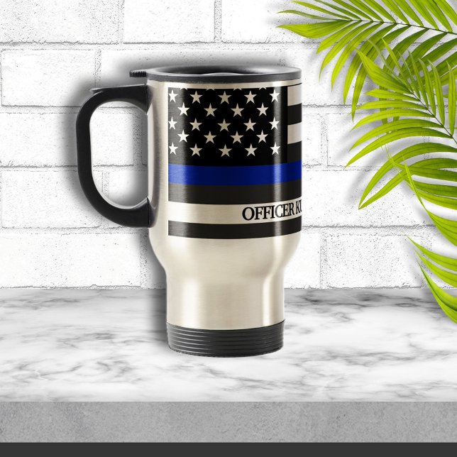 Thin Blue Line Polizeiflag Custom Reisebecher (Von Creator hochgeladen)