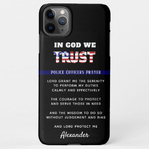 Thin Blue Line Polizeigebet PERSONALISIERTER Haush iPhone 11Pro Max Hülle