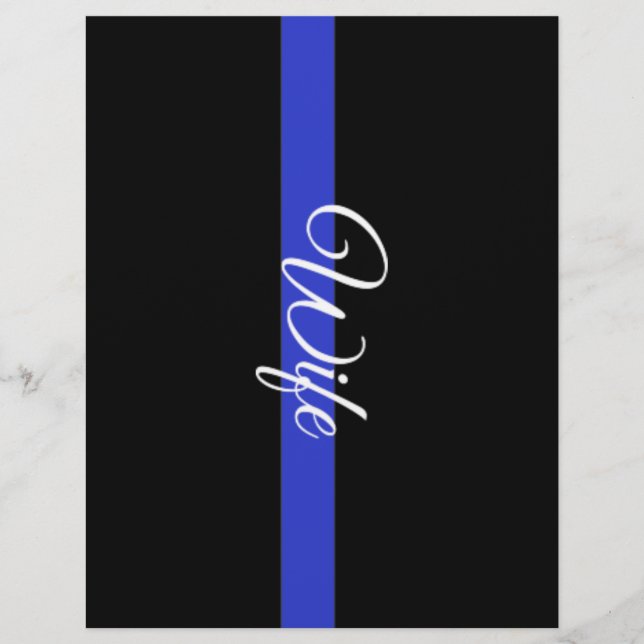 Thin Blue Line: Polizeiliche Ehefrau (Vorderseite)