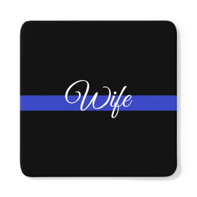 Thin Blue Line: Polizeiliche Ehefrau Untersetzer (Von Creator hochgeladen)