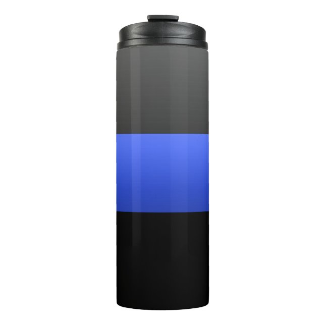 Thin Blue Line Polizeiunterstützer Thermosbecher (Vorderseite)