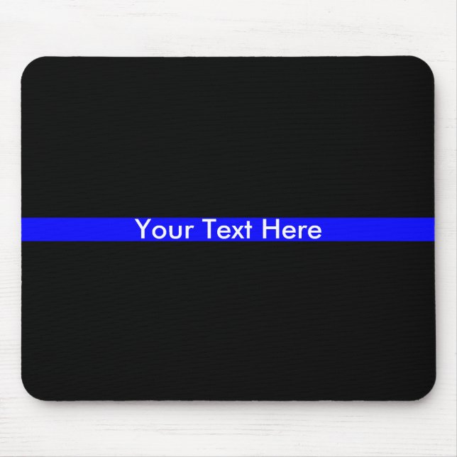 Thin Blue Line Polizeiunterstützung Mousepad (Vorne)