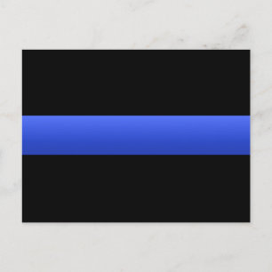 Thin Blue Line Postcard Postkarte