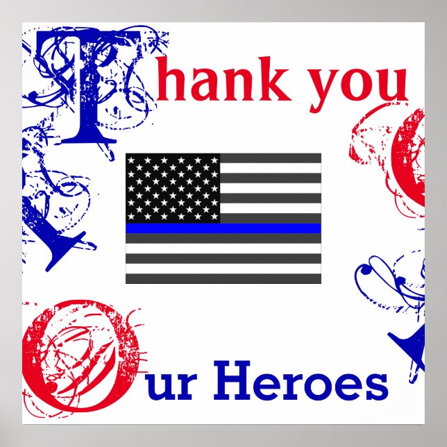 THIN BLUE LINE POSTER (Vorne)