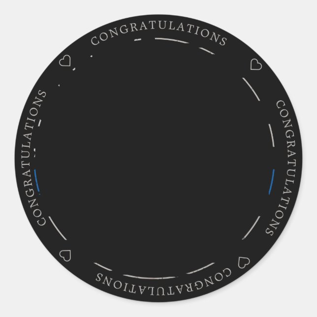 Thin Blue Line - Rechtsdurchsetzung Herzlichen Glü Runder Aufkleber (Vorderseite)