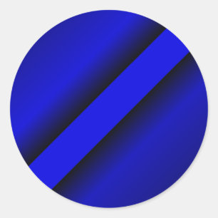 Thin Blue Line Runder Aufkleber