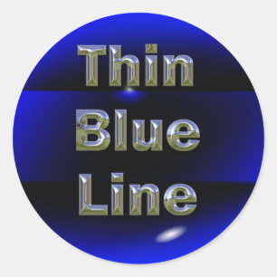 Thin Blue Line Runder Aufkleber