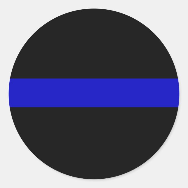 Thin Blue Line Runder Aufkleber (Vorderseite)