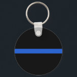 Thin Blue Line Schlüsselanhänger<br><div class="desc">Die dünne blaue Linie ist ein Symbol,  das die Kameradschaft der Strafverfolgungsbehörden repräsentiert.</div>