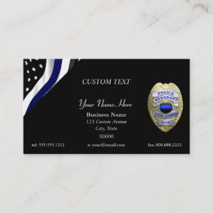Thin Blue Line sergeant Business Card Visitenkarte