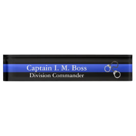Thin Blue Line - Shackles Desk Namplate Namensplakette