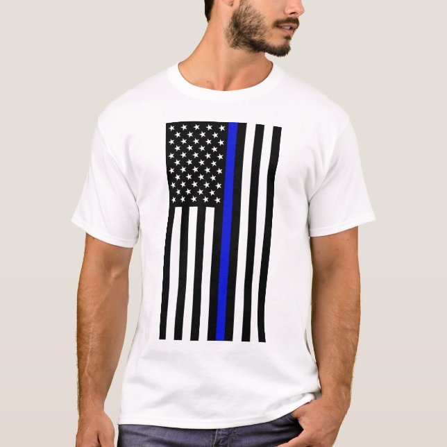 Thin Blue Line T-Shirt (Vorderseite)