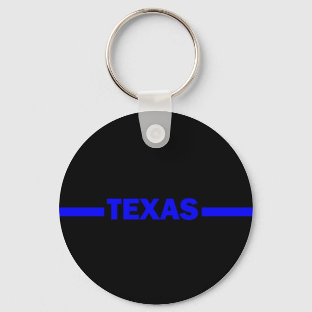 Thin Blue Line TEXAS Polizeidirektor Schlüsselanhänger (Vorderseite)