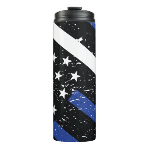 Thin Blue Line Thermal Tumbler Thermosbecher