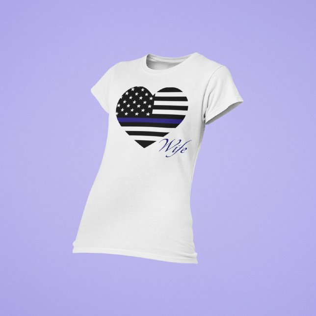 Thin Blue Line: Top-Tank für Ehefrau der Polizei T-Shirt (Von Creator hochgeladen)