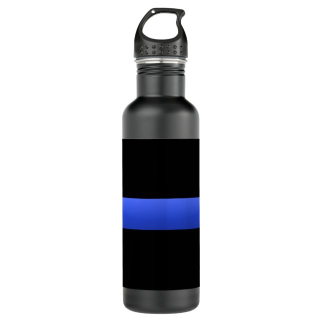 Thin Blue Line Trinkflasche (Vorderseite)