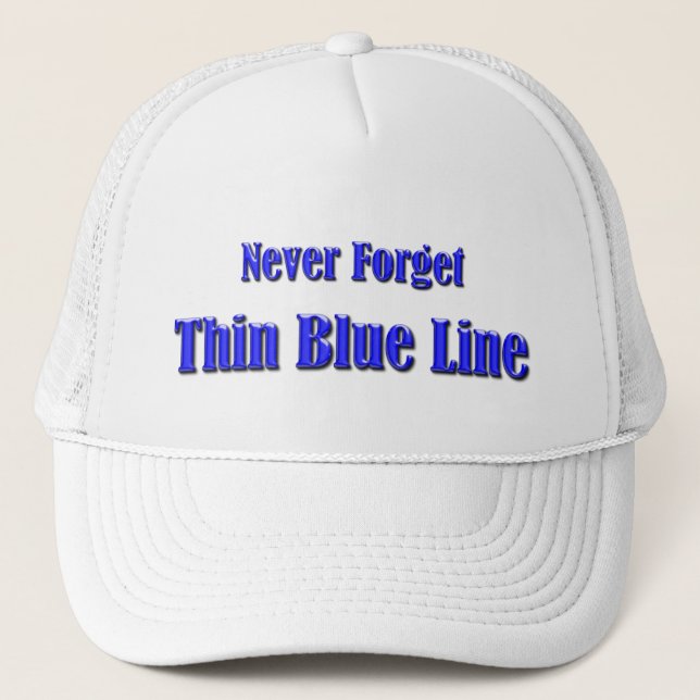 Thin Blue Line Truckerkappe (Vorderseite)