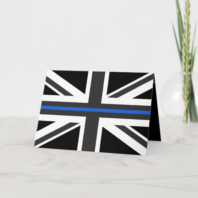 Thin Blue Line UK Flag Card Einladung (Vorderseite)