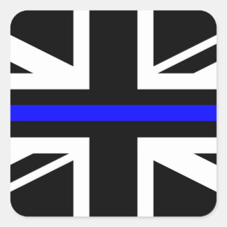 Thin Blue Line - UK Quadratischer Aufkleber