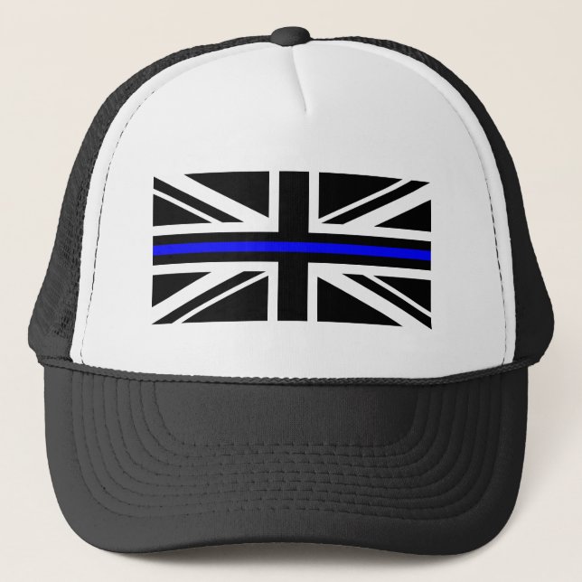 Thin Blue Line - UK Truckerkappe (Vorderseite)