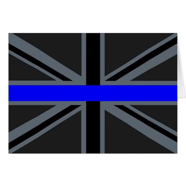 Thin Blue Line Union Jack Decor (Vorderseite (Horizontal))