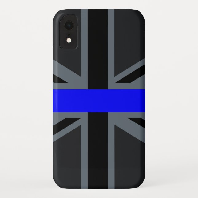 Thin Blue Line Union Jack Decor Case-Mate iPhone Hülle (Rückseite)
