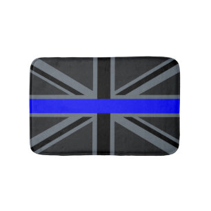Thin Blue Line Union Jack Design Badematte