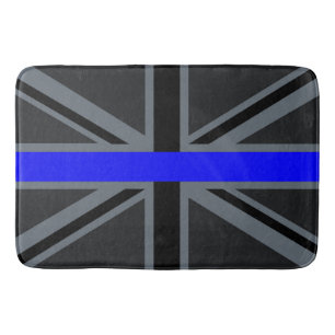 Thin Blue Line Union Jack Design Badematte