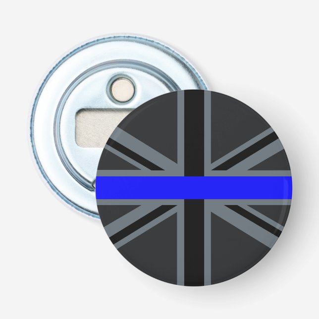 Thin Blue Line Union Jack Flaschenöffner (Vorderseite)