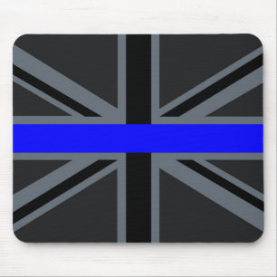 Thin Blue Line Union Jack Grafik Mousepad