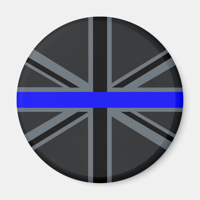 Thin Blue Line Union Jack Magnet (Vorne)