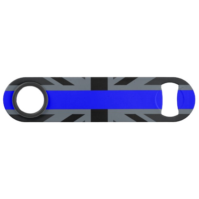 Thin Blue Line Union Jack Speedflaschenöffner (Vorderseite (Horizontal))