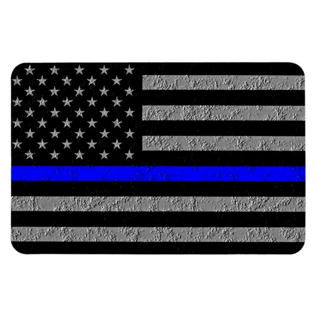 THIN BLUE LINE UNTERSTÜTZUNG POLICE MAGNET (Horizontal)